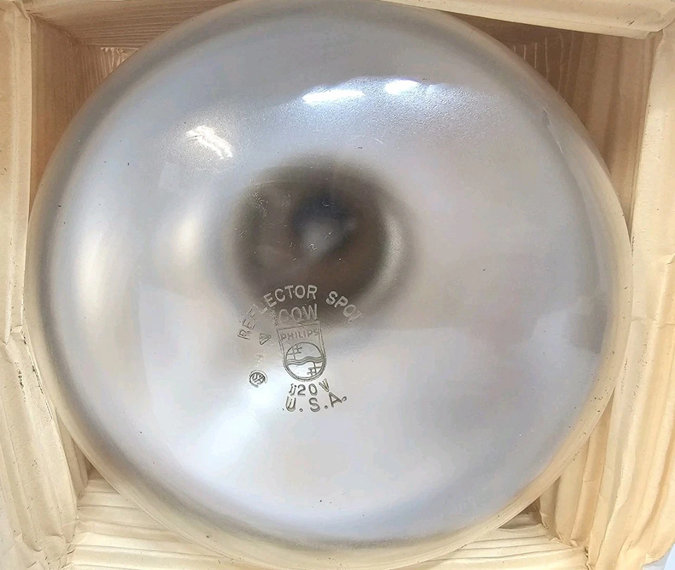 24 Philips 100W REFLECTOR Indoor FLOOD LIGHT BULB LAMP PCAD-R40 USA VINTAGE NOS! - Image 4 of 4