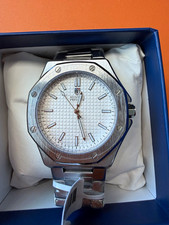 Montres Prestige x Invicta MPW-0249 44mm Silver Waffle Dial Quartz Watch NEW