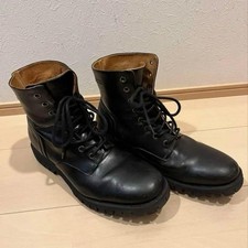 Diesel Men 7.5US Archive Boots Black Leather Mid-Length Vintage Luxury Classic