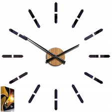 Große Wanduhr Sonne 60 cm Diy Modern Bambus & Acryl - Neu