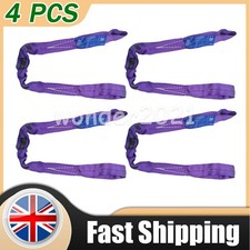 4x Lifting Round Slings (Endless Polyester Webbing Straps 1T 1M) UK Stock New