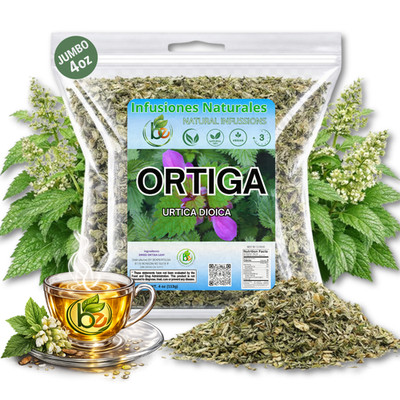 Ortiga hoja seca TE(Stinging Nettle dried Leaf & Root Loose Tea 4oz (113 gr) |