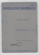 2019 Leaf Superlative Comp8riots Printing Plate Black Back 1/1 Doug Gilmour 1u6