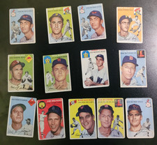 1954 Topps Baseball Card Lot - 13 Different - W/ Jim Delsing and Bob Turley