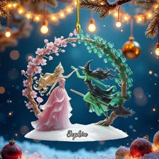 Personalized Wicked Ornament - Glinda Elphaba Custom Shape Acrylic