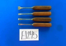 E1245 W. Lorenz Lot of 4 Wooden Handle Osteotomes A+ Quality