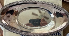 Vintage F B Rogers Silver Oval Bread Plate Tray Serving Dish