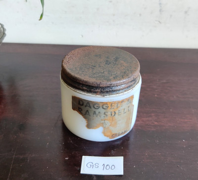 Vintage Daggett & Ramsdell Verschwinden Creme Milch Glas Dekorativ Props GS100