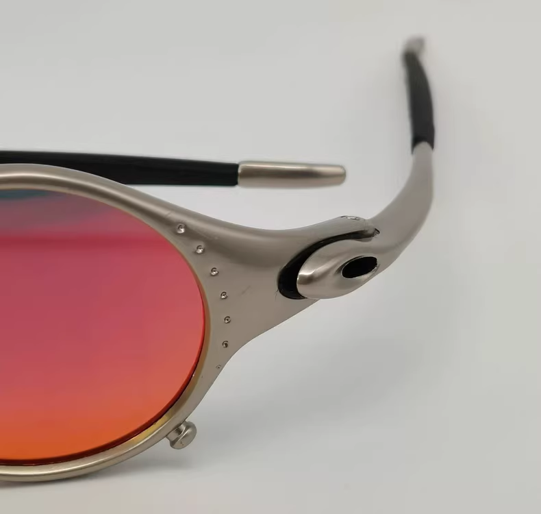 Vintage Oakley X-Metal Mars Polarized Sunglasses Red Lens Silver