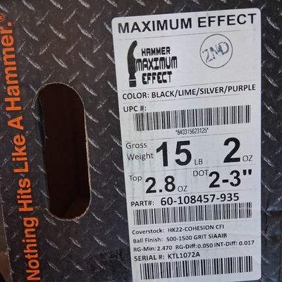 Hammer Maximum Effect bowling ball 15 LB new in box #072 | eBay