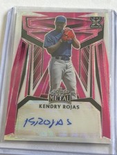 2023 Leaf Metal KENDRY ROJAS Pink Wave Prizm ROOKIE AUTOGRAPH #'d 3/7