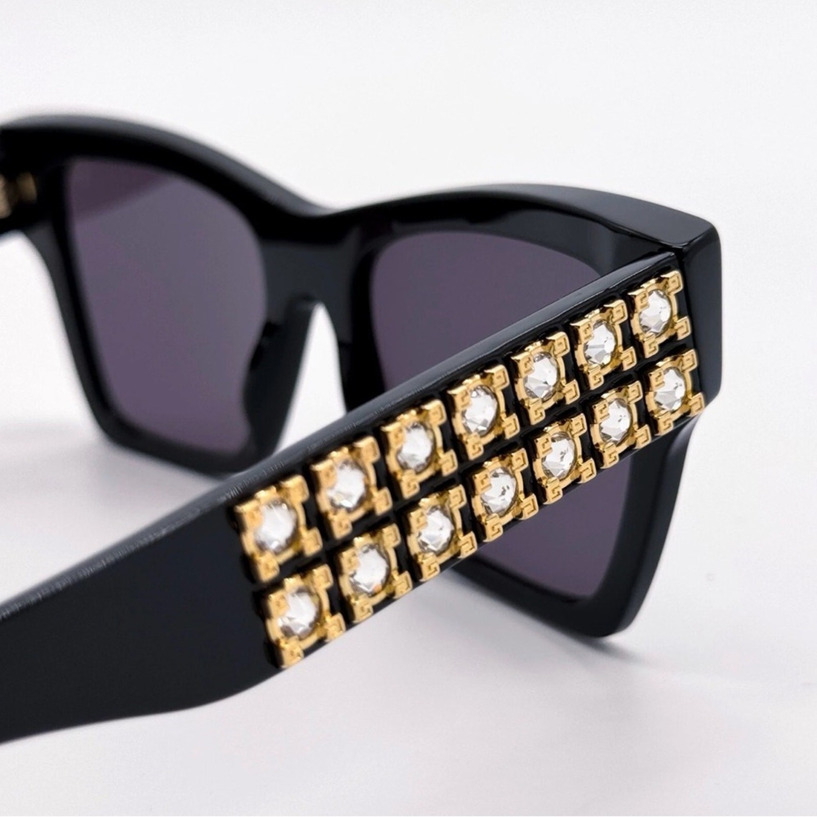  New! Givenchy Elegant Black Sunglasses with Crystals, GV40076I 01A, Authentic thumbnail 6