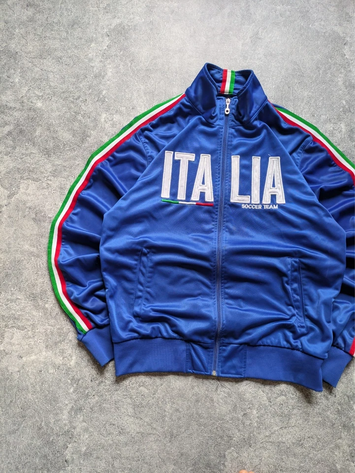 Vintage Italia Soccer Team Zip Track Jacket Sz Xl Streetwear - Image 3 of 4