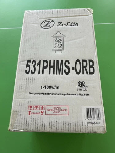 Z-Lite 531PHMS Bronze Portland 14.375"H 1-Light Outdoor Lantern Post Light - Picture 3 of 3