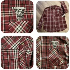 Lagunitas Brewery IPA Flannel Shirt Red Gray Dog Logo Embroidered Sz 2XL NEW XXL