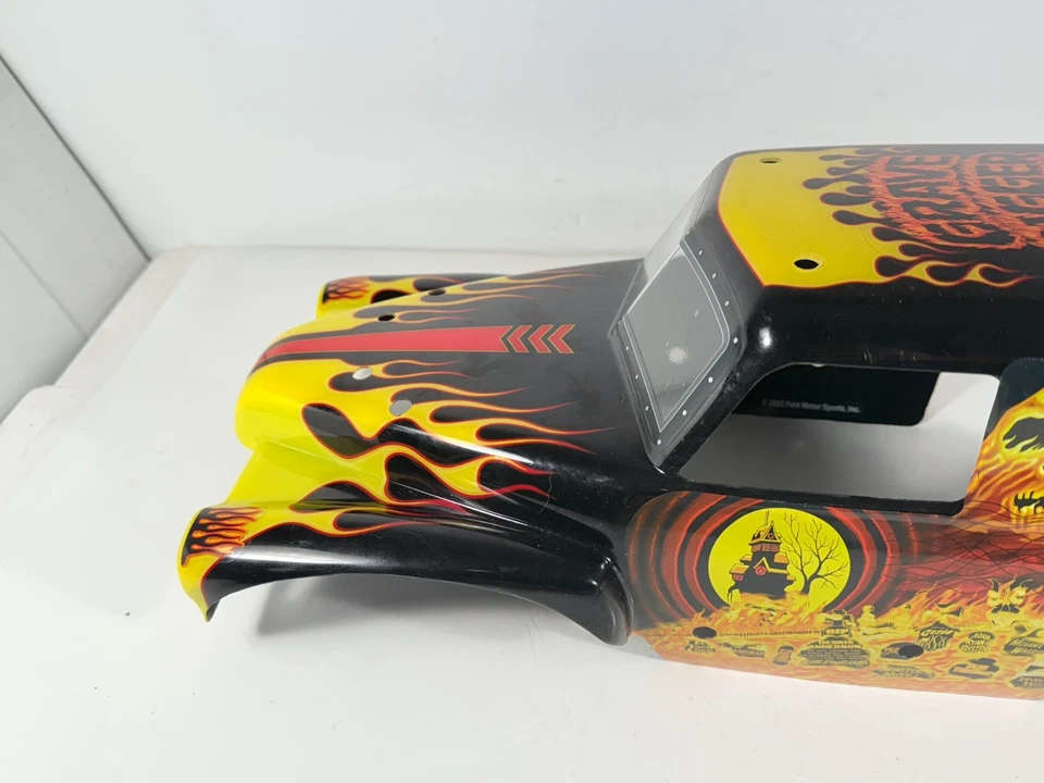 Used Pro-Line 3593-12 1/10 Grave Digger Fire Red Painted Body Only for Losi LMT - Image 4 of 4