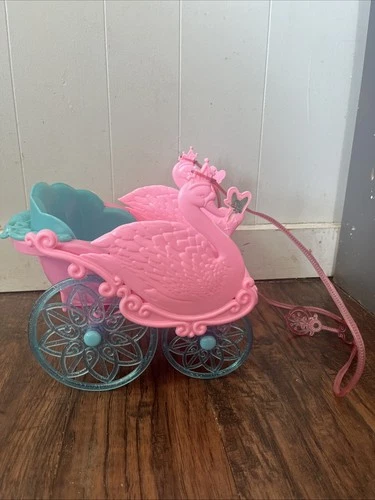 Vintage Barbie Swan Carriage Swan Lake Used Condition 2002