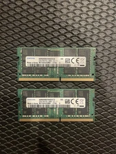 Two Samsung M474A4G43MB1-CTD 32GB DDR4 SODIMM 2666MHz 1.2V ECC, 64GB total