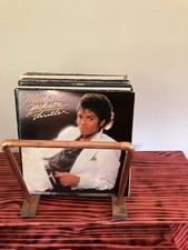 Vinyl Record Storage Holder, Lp Record Holder,Copper and Oak