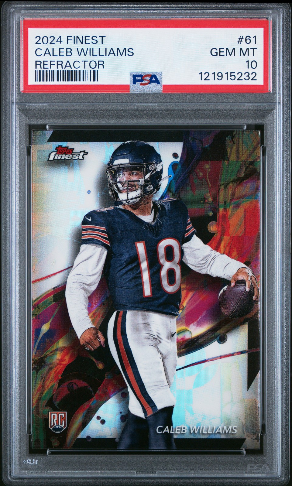 2024 TOPPS FINEST REFRACTOR #61 CALEB WILLIAMS PSA 10