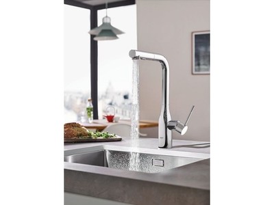 GROHE Essence New Pull Out Sink Mixer Tap with Dual Spray Chrome (6 Star) Lead F