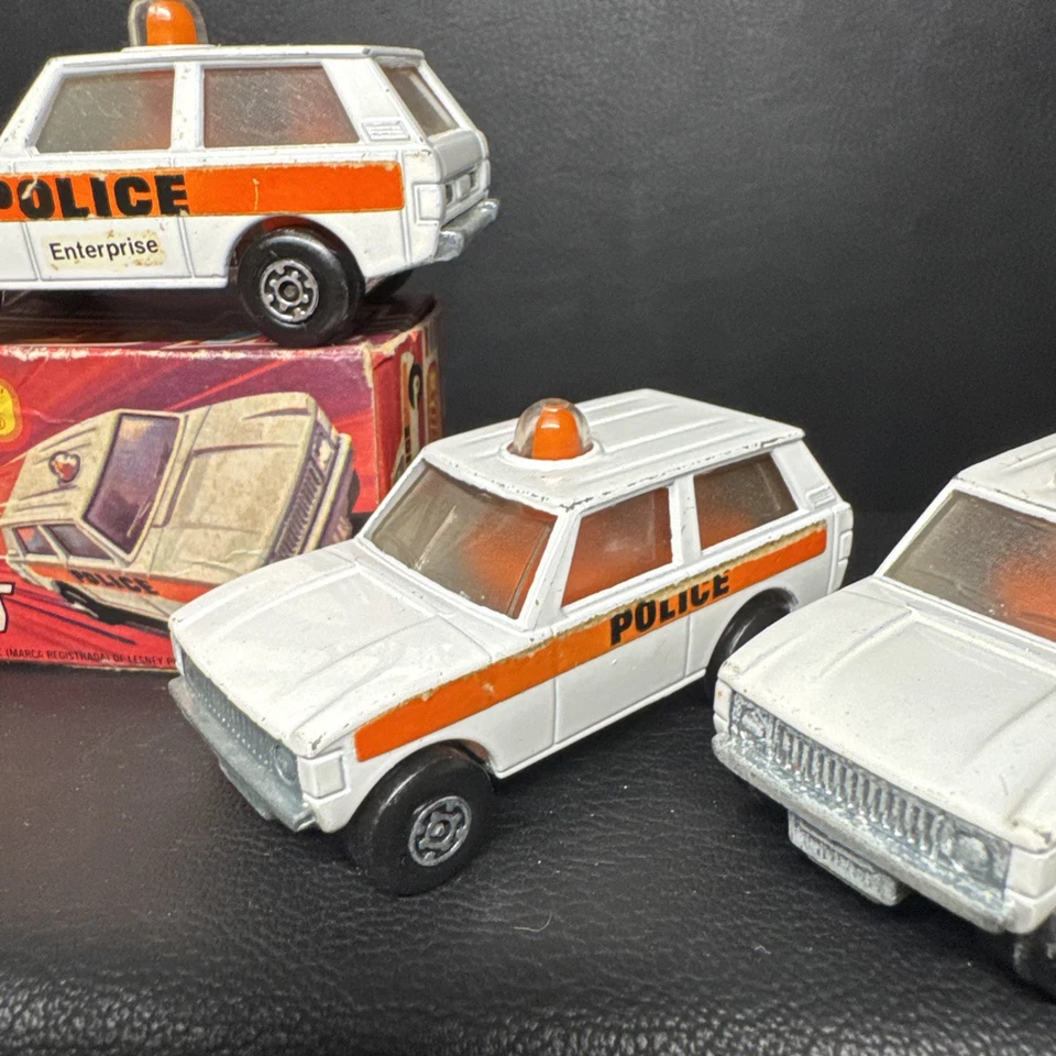 4-lot Matchbox Superfast Rola-matics MB20 Police Patrol  Lesney Original Box - Image 4 of 4