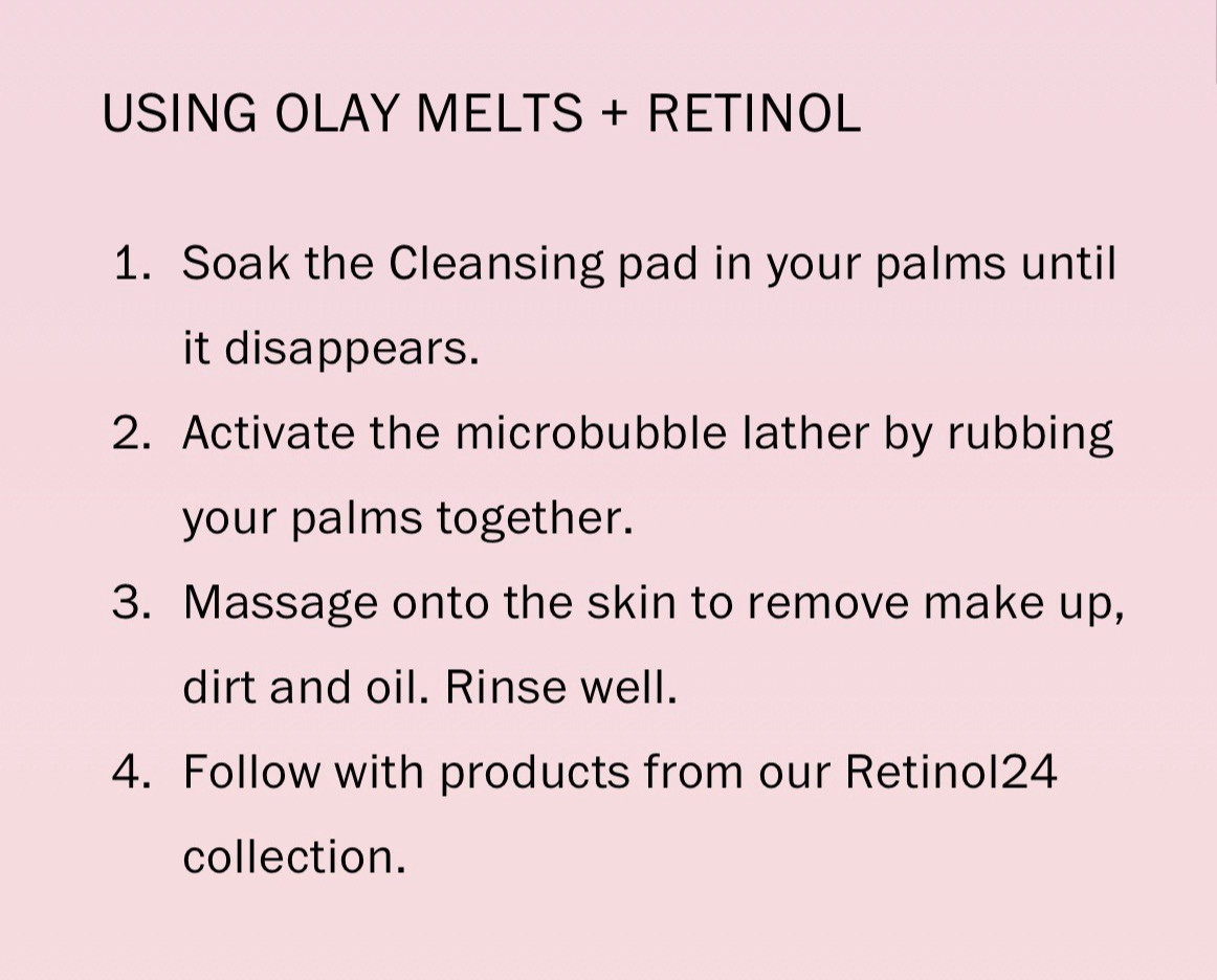 384 Pads Olay Cleansing Melts + Retinol Daily Facial Cleanser SEALED CASE 12X32