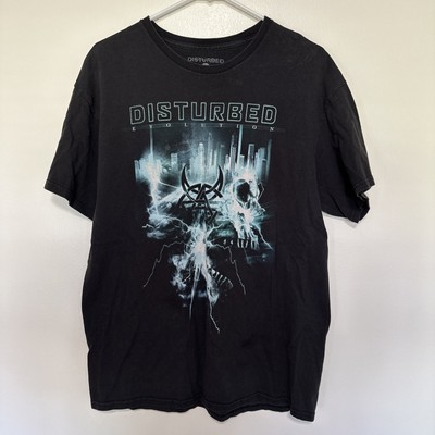 Disturbed 2019 Evolution Tour Double Sided T Shirt Size L