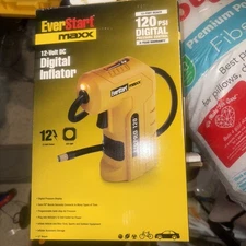 NEW-DIGITAL INFLATOR~EVERSTART MAXX-12 VOLT DC DIGITAL -Work LIGHT (CDC120E) 