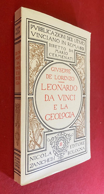 Giuseppe DE LORENZO - LEONARDO DA VINCI UND DIE GEOLOGIE Ed Zanichelli (1989) Buch
