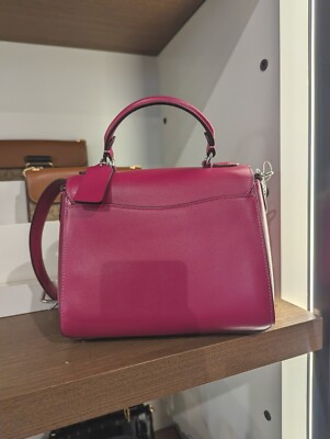 Coach CO934 Morgan Top Handle Leather Satchel Handbag Crossbody