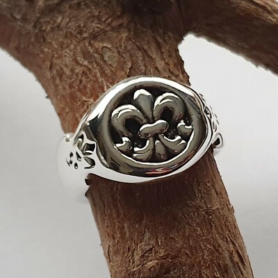 Französische Lilie Silber 925 Ring Fleur de Lys - Gothic