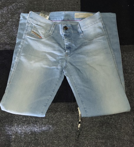 DIESEL Ridee Super Slim Low Waist Jeggings Stretch Light Wash Blue W28 - Picture 4 of 13