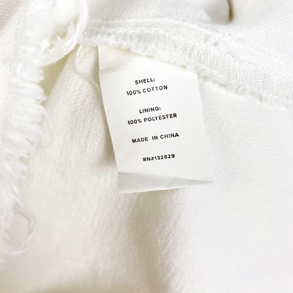 Superdown Kensington Denim Wrap Skirt White Mini Frayed Womens Size