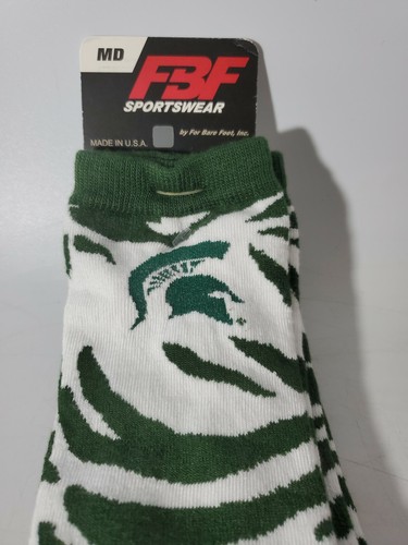 Michigan State University Spartans Socks Size Medium 5-10 NEW - Picture 2 of 3