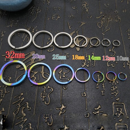 2/3/4pcs * Titanium Alloy Keyring Key Ring Keychain Hang Loop - Picture 2 of 6