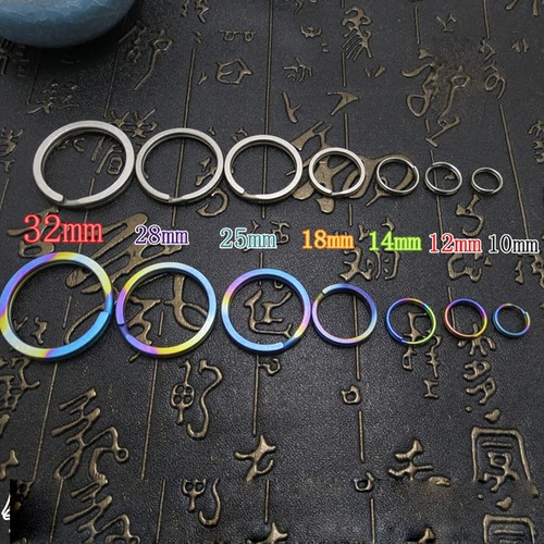 4Pcs Titanium Alloy Keyring hang Key Ring Split Ring Keychain Quickdraw EDC - Afbeelding 1 van 6