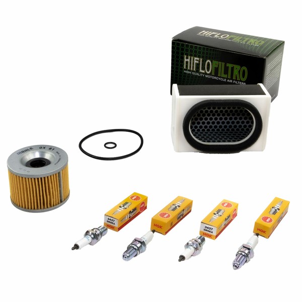 Wartungspaket Luftfilter+ÖLfilter+ZüNdkerze FüR Kawasaki Zephyr 550 ZR550 91-99-image