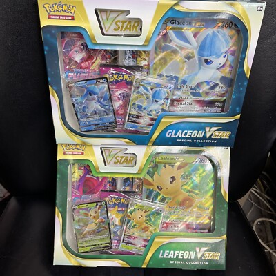 Pokemon Set of 2 Leafeon VSTAR and Glaceon VSTAR Special