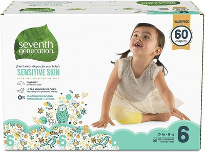 seventh generation overnight diapers size 4