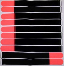 10 Hook and Loop Cable Ties 400x40mm Neon Red Cable Hook and Loop Cable Hook and Loop Loop Eyelet