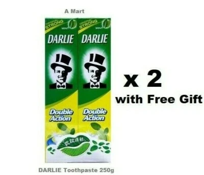 DARLIE Double Action Toothpaste 250gram x 2 with Free Gift- UK SELLER