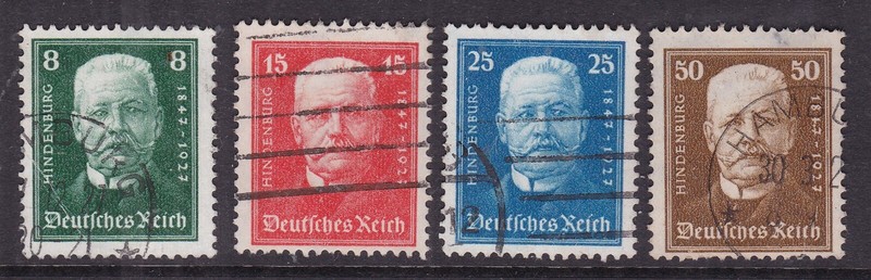 GERMANY^^^^^sc#B129-22 used SEMIS POSTALS  SET   @xx x rum2921gee300