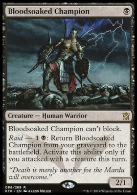 Magic the Gathering MTG Bloodsoaked Champion (66) Khans of Tarkir   LP