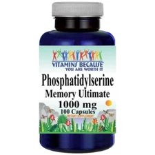 Phosphatidylserine 1000mg 100Caps Highest Potency USD Approved Facility