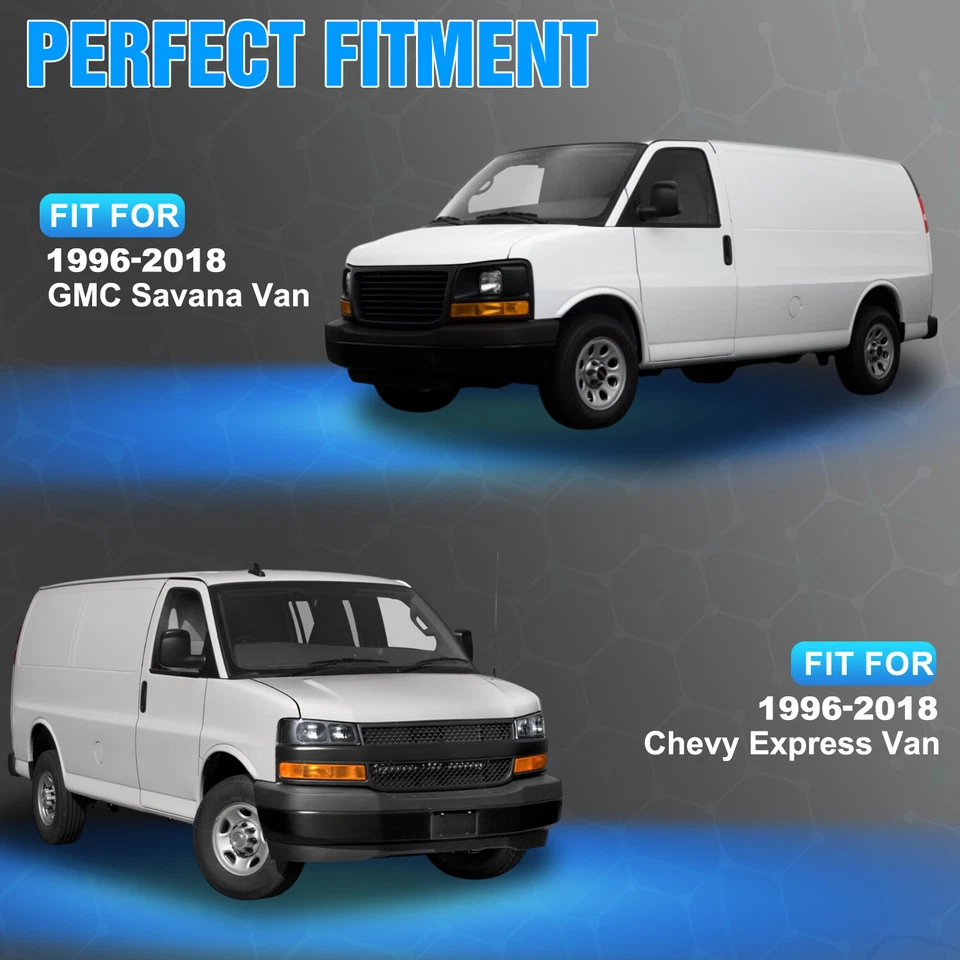Slip-On Rocker Panel Left & Right Side For 1996-18 Chevy Express GMC Savana Van - Image 2 of 4