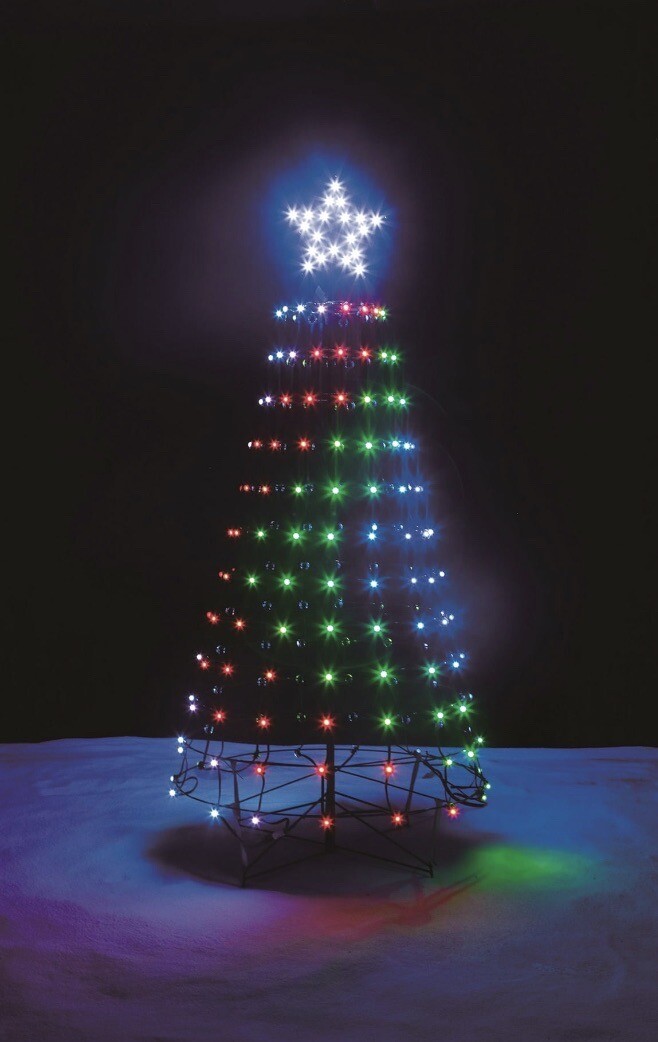 Holiday Time 5’ RGB PIXEL TREE 43 functions indoor/ outdoor CHRISTMAS