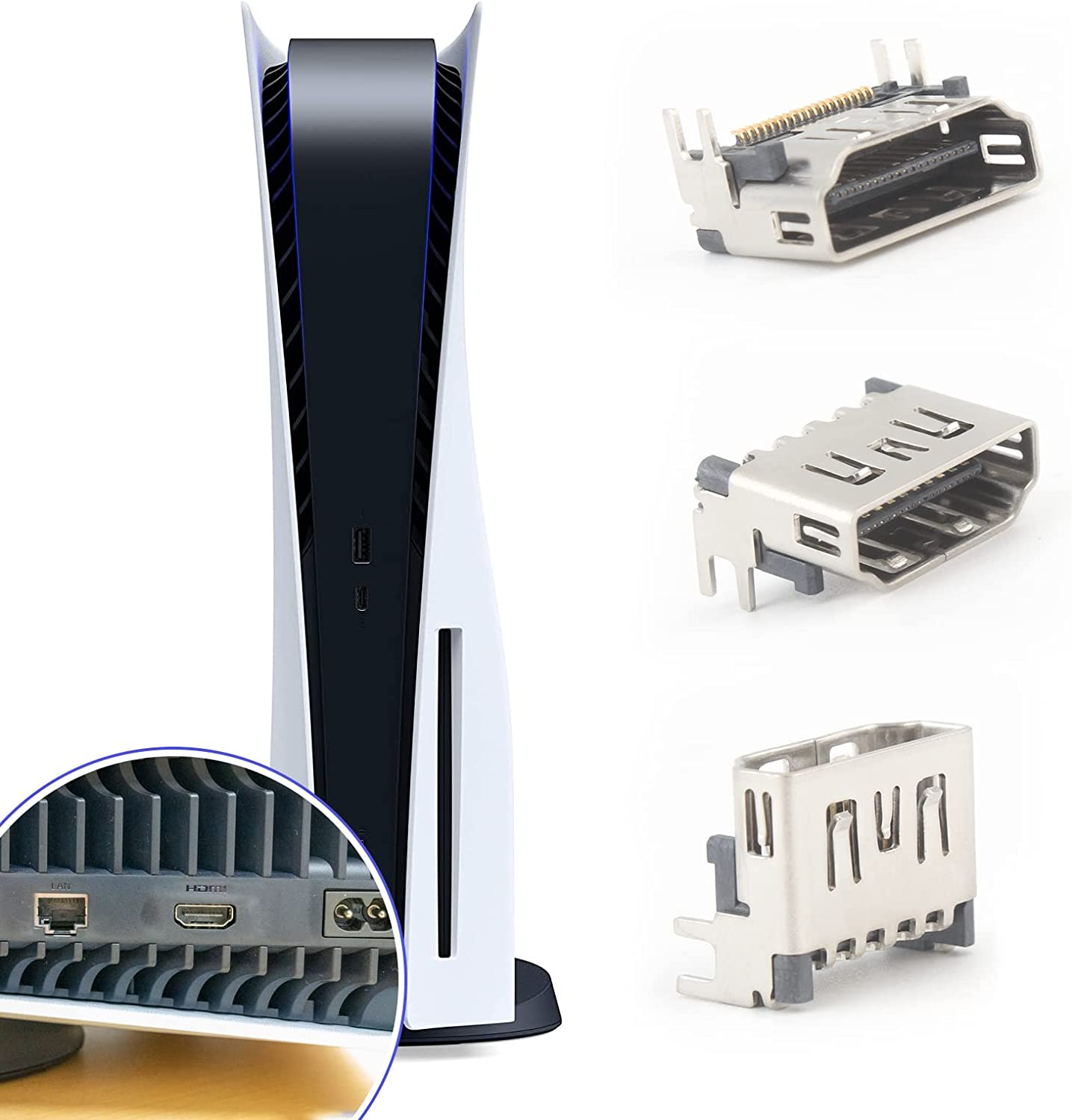 OEM HDMI Port Connector Replacement For Sony PlayStation 5 PS5 Motherboard - Repair Part 8 thumbnail image