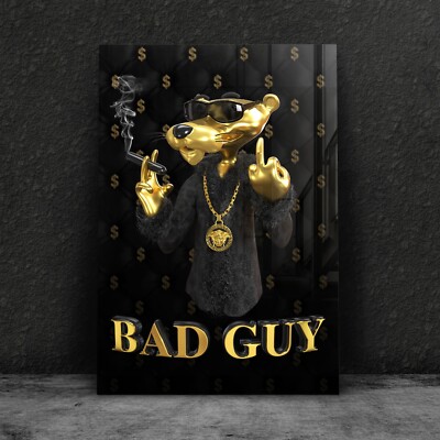   EXKLUSIV WANDBILD, BLACK PANTHER, BAD GUY - KUNST ACRYLGLAS, LEINWAND, POSTER