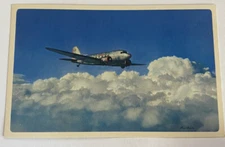 c1950s AMERICAN AIRLINES Aviation Advertising Postcard "Route of the Flagships"